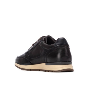 Carmela Bruine leren sportschoenen 162677