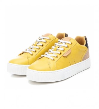 Carmela Sneaker basic in pelle gialla