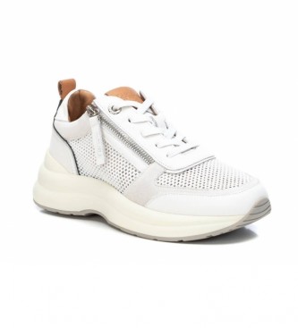 Carmela Lder Sneakers 068603 Hvid - Platform hjde 6cm