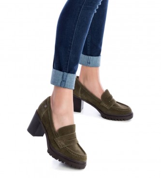 Carmela Sapatos de couro 160371 verde - calcanhar de altura: 8cm