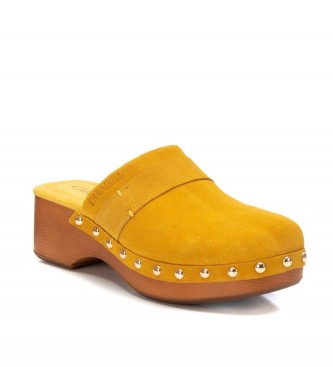Carmela Leather clogs 160461 yellow -Heel height 7cm