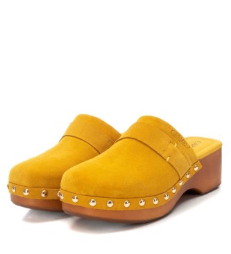 Carmela Leather clogs 160461 yellow -Heel height 7cm