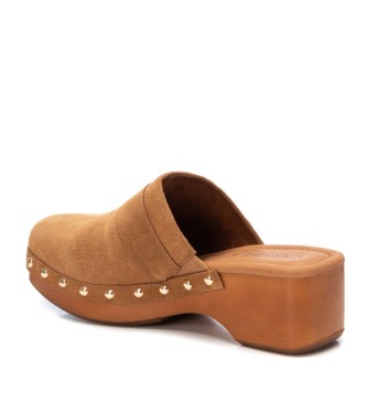 Carmela Leather clogs 160461 brown -Heel height 7cm