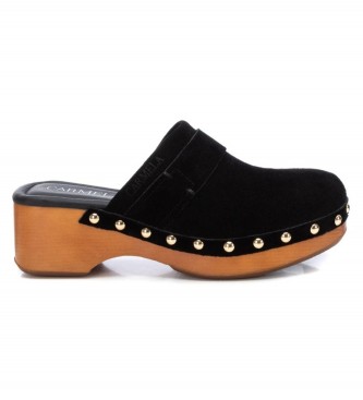 Carmela Træsko i læder 160452 sort -Hælhøjde Esdemarca butik fodtøj, mode og tilbehør - bedste mærker i sko og designersko