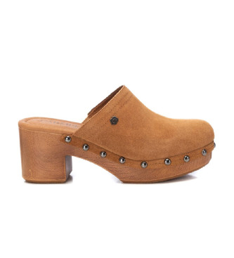 Carmela Leather clogs 160461 brown