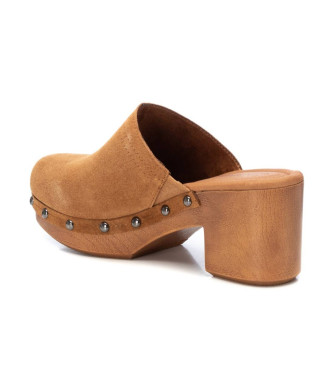 Carmela Leather clogs 160461 brown