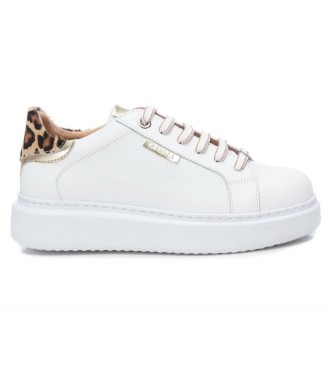 Carmela Leather Sneakers 160613 White, Gold
