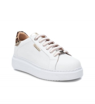Carmela Leather Sneakers 160613 White, Gold