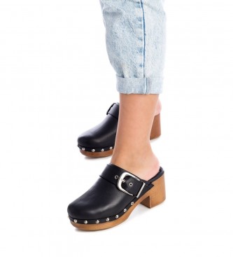 Carmela Leather clogs 160744 black -Heel height 7cm