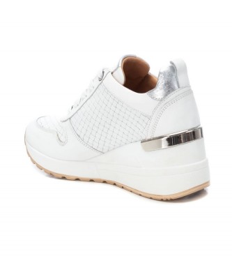 Carmela Leather trainers 160756 White -Height 7cm wedge