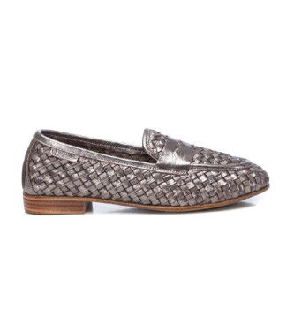 Carmela Mocasines de piel 161302 plateado