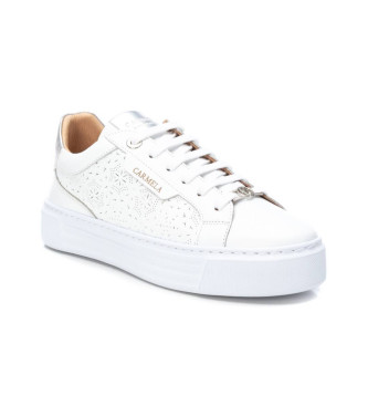 Carmela Leather trainers 161317 white, silver