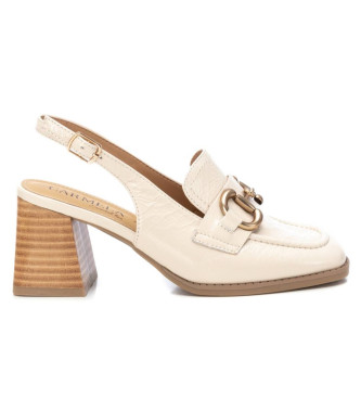 Carmela Leather Shoes 161446 beige -Height heel 7cm