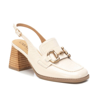 Carmela Leather Shoes 161446 beige -Height heel 7cm