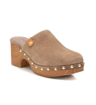 Carmela Leather Clogs 161475 brown -Heel height 7cm