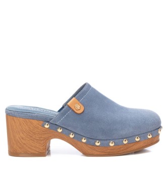 Carmela Leather clogs 161475 blue -Heel height 7cm