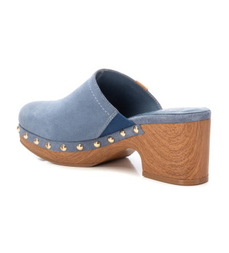 Carmela Leather clogs 161475 blue -Heel height 7cm