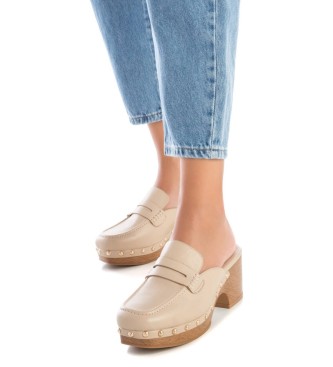 Carmela Chaussures en cuir 161477 beige - Hauteur du talon 7cm