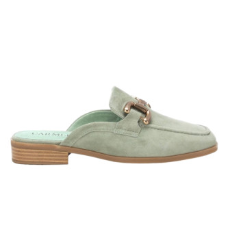 Carmela Suede clog style shoes 161505 aqua green