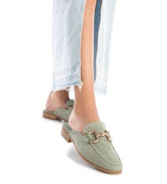 Carmela Chaussures en daim style sabot 161505 aqua green