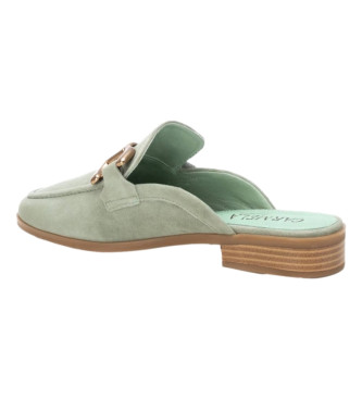 Carmela Zapatos estilo zueco de ante 161505 verde agua