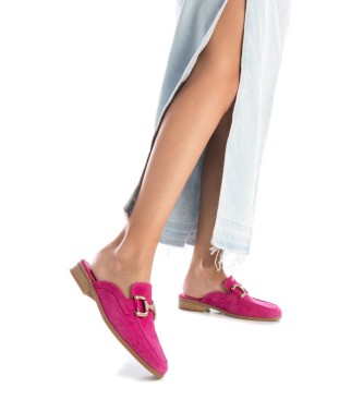 Carmela Zapatos estilo zueco de ante 161505 morado rosceo