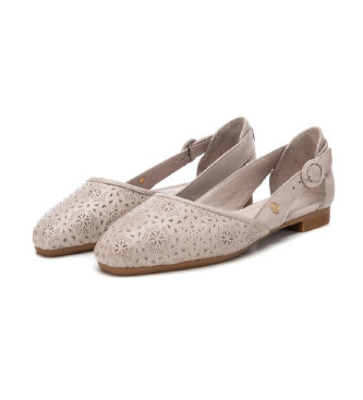 Carmela Leder Ballerinas 161584 taupe