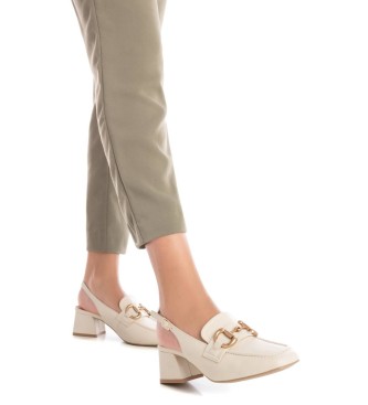 Carmela Usnjeni čevlji 161602 off-white -Višina pete 5 cm