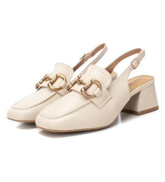 Carmela Zapatos de Piel 161602 blanco roto -Altura tacn 5cm-