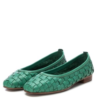 Carmela Ballerines en cuir 161662 vert