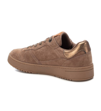 Carmela Leren sneakers 161806 taupe