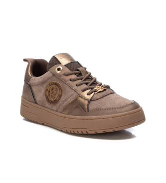 Carmela Leren sportschoenen 161808 taupe