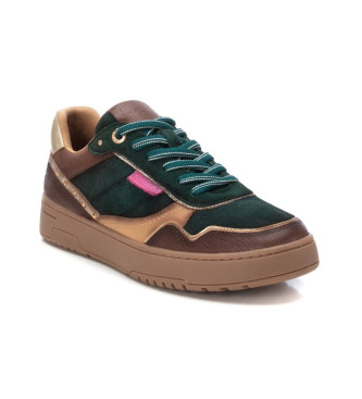 Carmela Leren sneakers 161810 groen