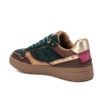 Carmela Leren sneakers 161810 groen