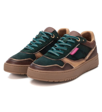 Carmela Leren sneakers 161810 groen