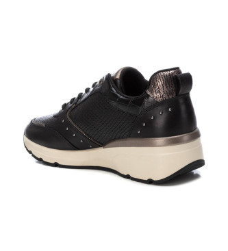 Carmela Leren sneakers 161824 zwart