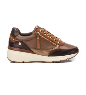 Carmela Leren sneakers 161825 bruin