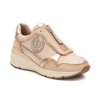 Carmela Leren sportschoenen 161830 beige