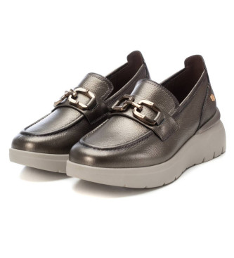 Carmela Leather Moccasins 161837 silver