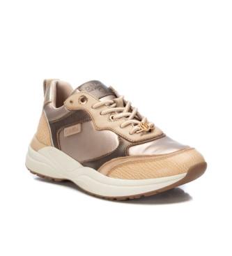 Carmela Leren sportschoenen 161839 beige