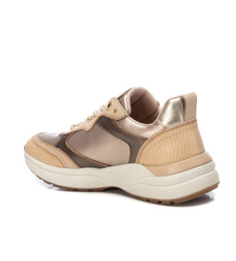 Carmela Leren sportschoenen 161839 beige