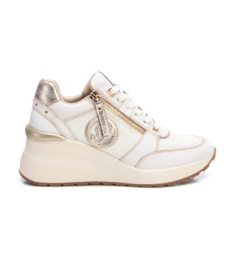 Carmela Leren sportschoenen 161844 Beige