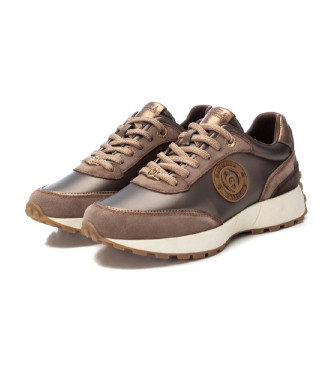 Carmela Leren sportschoenen 161997 taupe