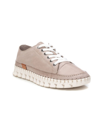 Carmela Leder Turnschuhe 162067 taupe