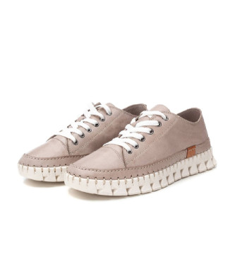 Carmela Leder Turnschuhe 162067 taupe