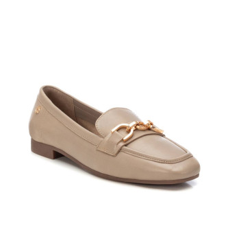 Carmela Leren mocassins 162138 taupe