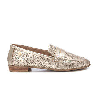 Carmela Loafers i guldlder 162170