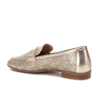 Carmela Gold leather loafers 162170