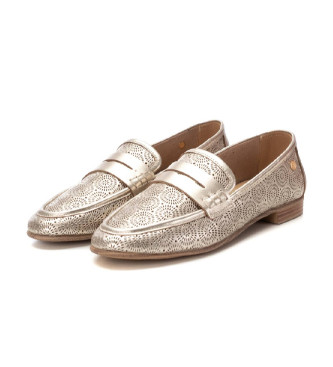 Carmela Loafers i guldlder 162170