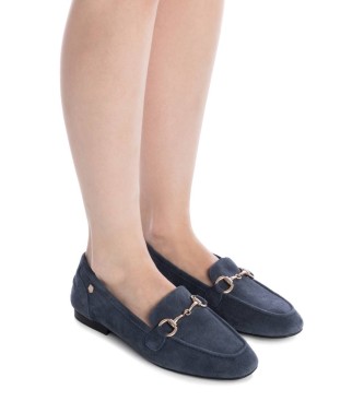 Carmela Mocassins em pele 162175 navy